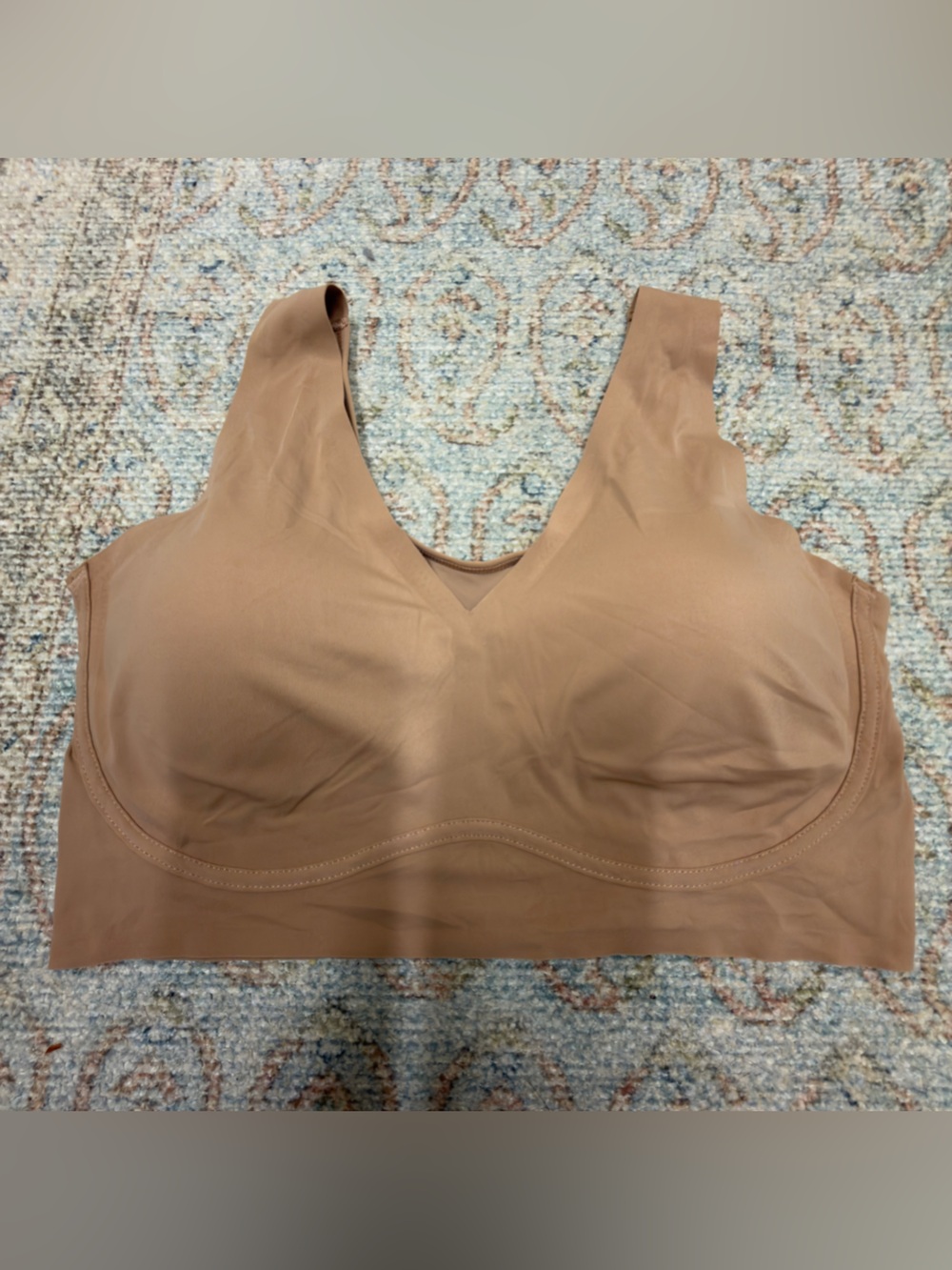 True & Co. Smooth Pull on Wireless Bra in Nude Brown size Medium